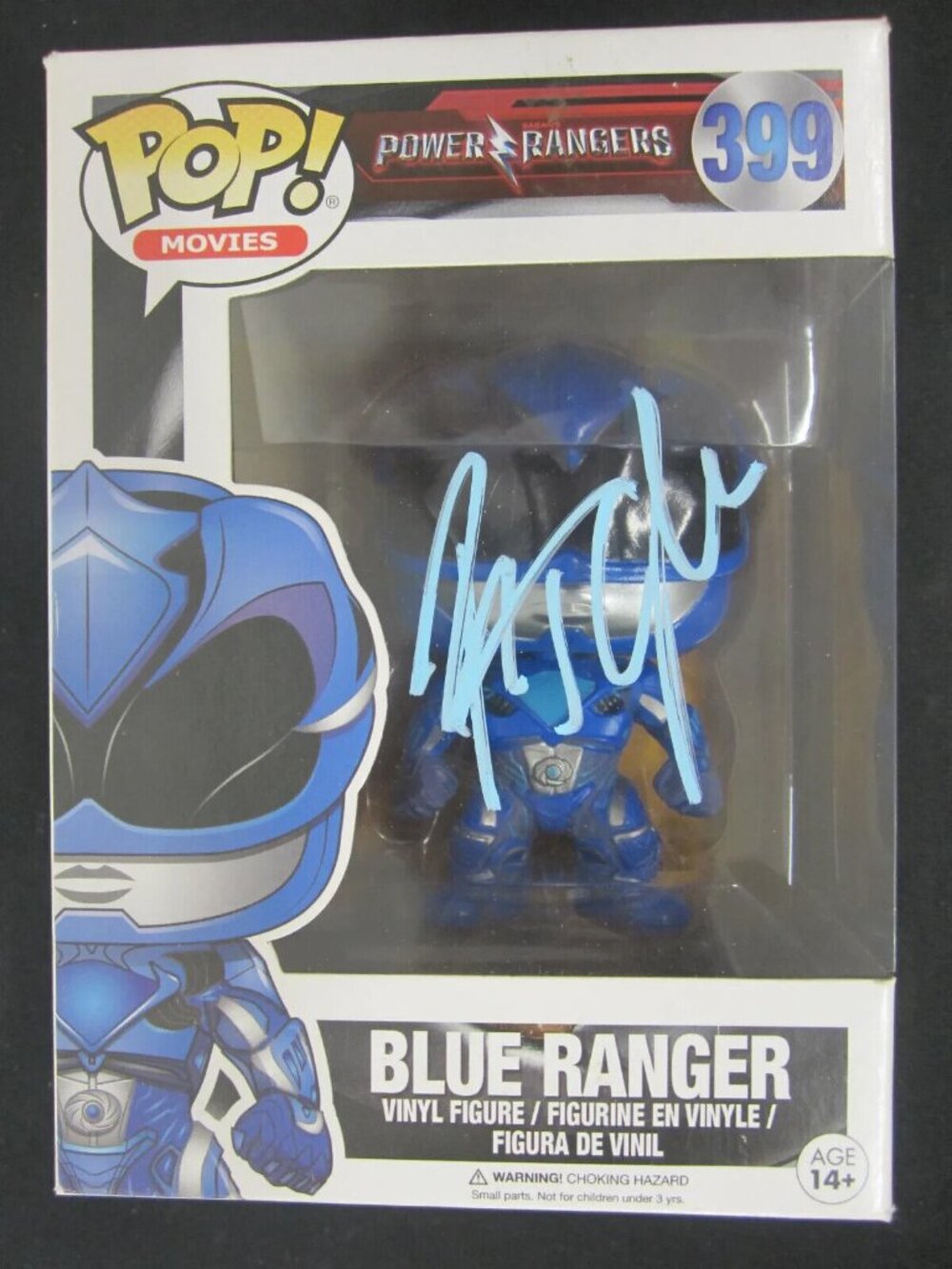 RJ Cyler signed Funko Pop! Vinyl: Power Rangers - Blue Ranger #399 w/COA